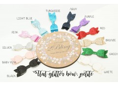 Flat Glitter Bow, Petite, Pack of 2